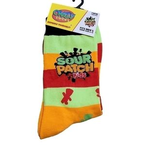 Sour Patch kids Mens Crew Crazy Socks. Fits men's shoe size 6-12 NEW!
